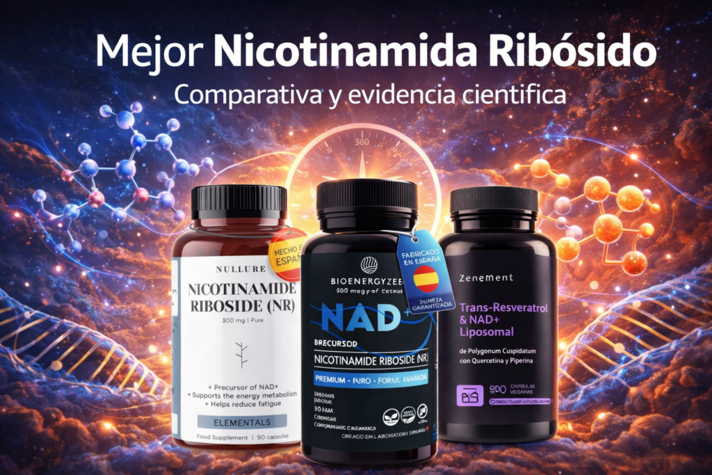 Comparativa del mejor nicotinamida ribósido (NR) para aumentar NAD+ con respaldo científico