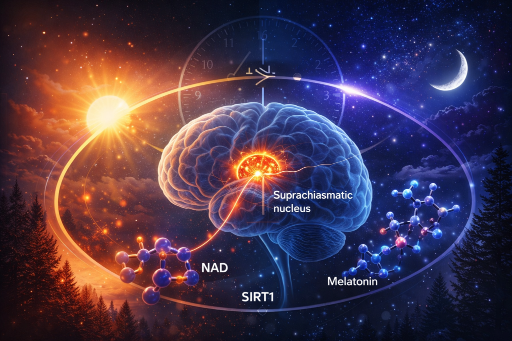 Ritmos circadianos y envejecimiento: reloj biológico, núcleo supraquiasmático y regulación de melatonina